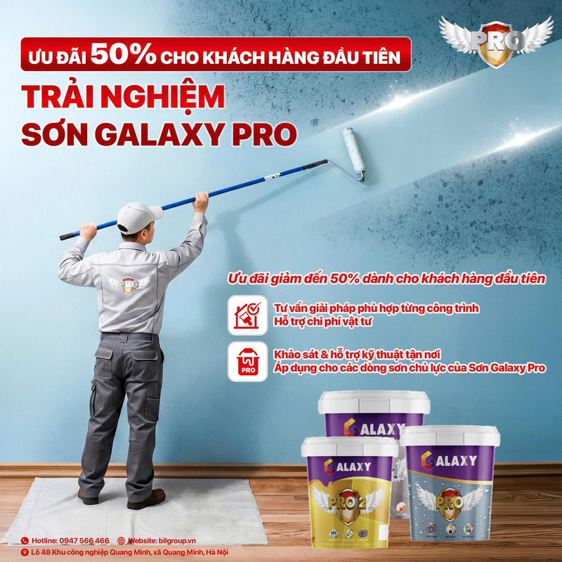 Đơn vị thi công sơn nước Galaxy Pro uy tín chuyên nghiệp tại Hà Nội 